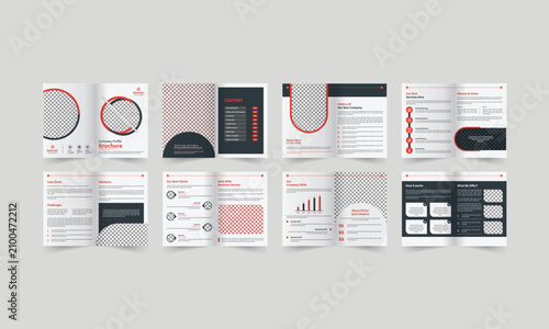 16 pages company profile brochure template