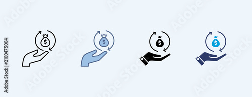 Roi Multiple Icon Set Illustration Vector