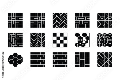 Variety of Black and White Patterns.
