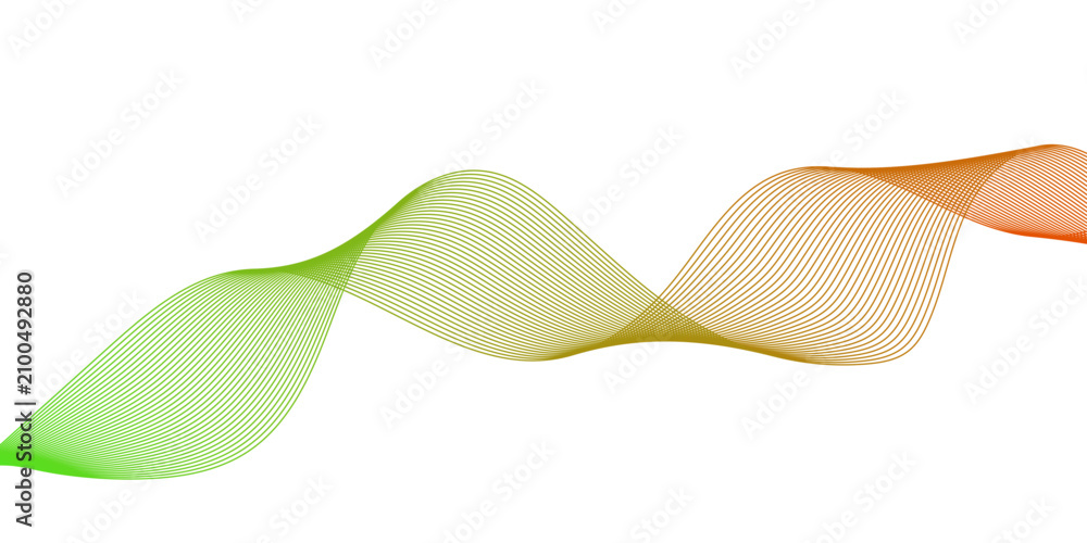 Fototapeta premium Abstract colorful blend wave curve line and white background texture. digital frequency track equalizer. modern abstract glowing wave background. 