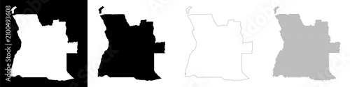 Photos angola map element illustration geography travel outline silhouette monochrome i