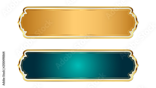 Fotografie Thai gold gradient white abstract border boundary frame kbach khmer with islamic