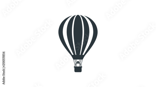 Black and white hot air balloon.