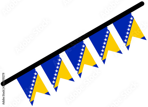 Canvastavla Bosnia and Herzegovina Flag Motif Party Bunting