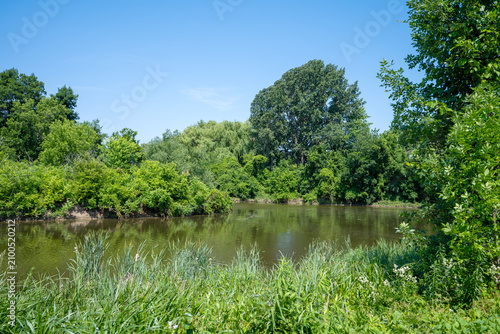 Rivière de la Tortue in Candiac, Quebec, whose landscaping around the river aims to protect local biodiversity