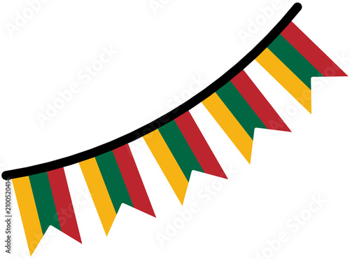 Lithuanian Flag Motif Party Bunting