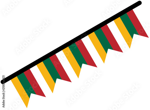 Lithuanian Flag Motif Party Bunting