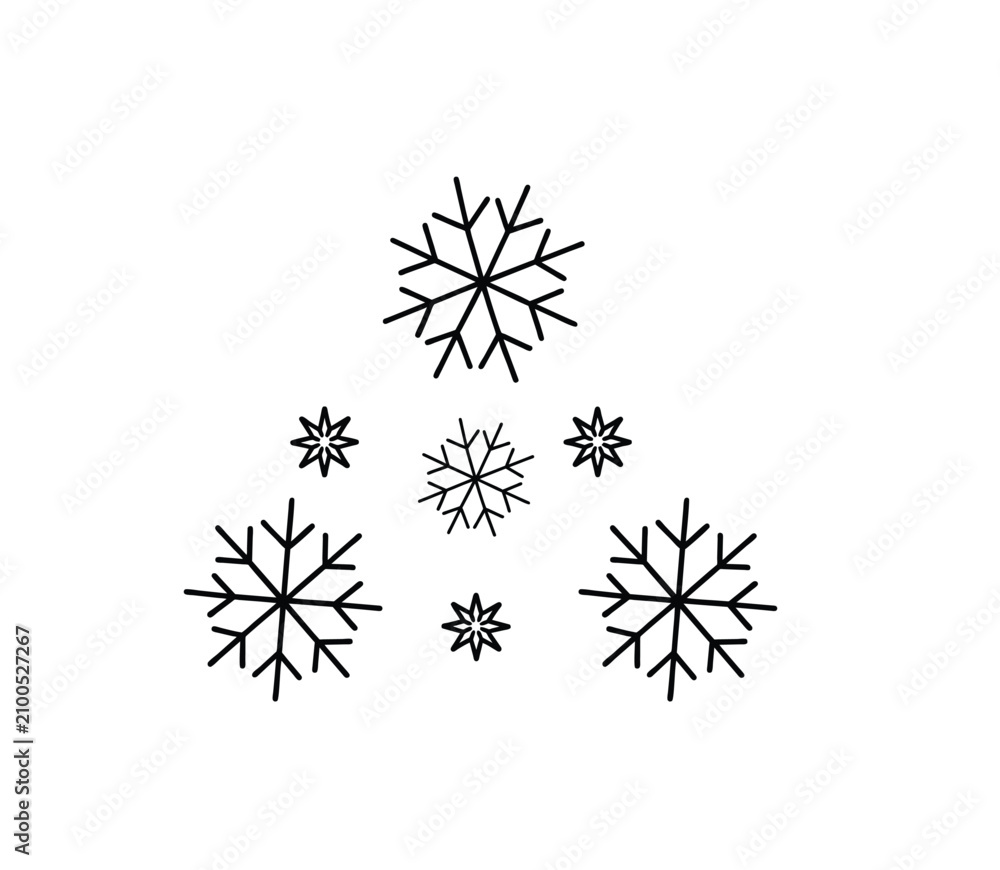 Obraz premium Set of snowflakes