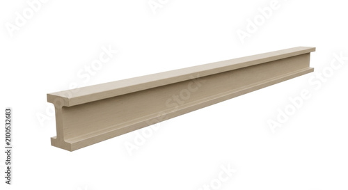 Lintel on transparent background. Structural architectural beam for construction industry manuals or civil engineering project visualizations.