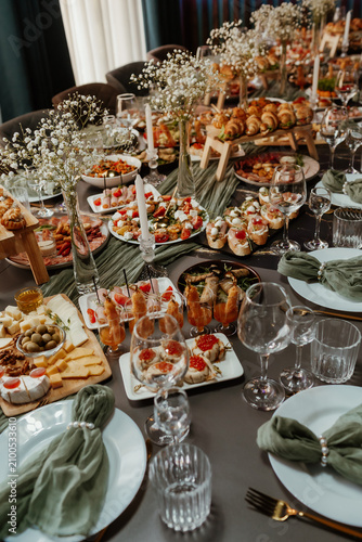table set for a dinner