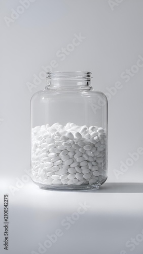 pills in glass jar