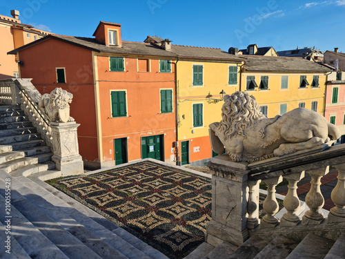 Lavagna is near Genoa in the Gulf of Tigullio and is known for the colours of its houses and the beauty of its squares and monuments