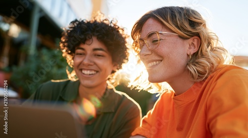 Friends Sharing a Moment in the Sun