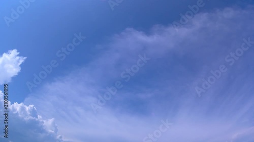 blue sky with clouds. time lapse