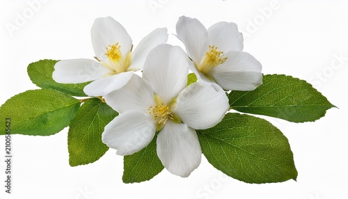 White Flowers Isolated On Transparent Background Cutout