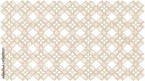Cuadro en lienzo Interlocking Geometric Pattern On White Background tessellation