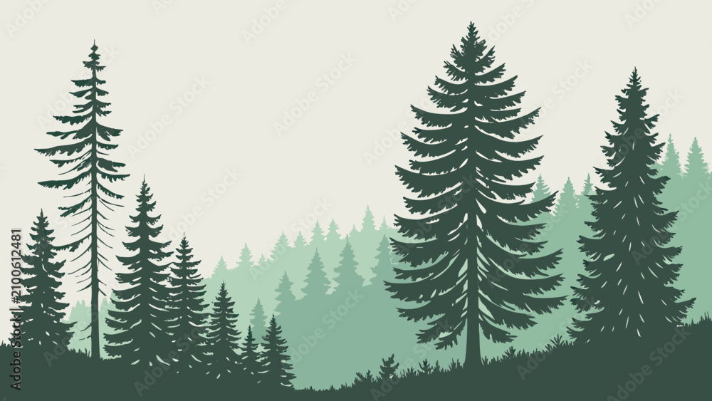 Obraz premium christmas trees background