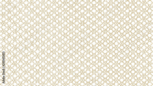 Foto Interconnected circles tessellation pattern beige and white coloration