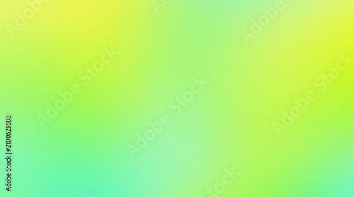 Abstract Bright Lime Green and Soft Yellow Mint Smooth Gradient Background with Fresh Vibrant Color Blend and Grain Texture