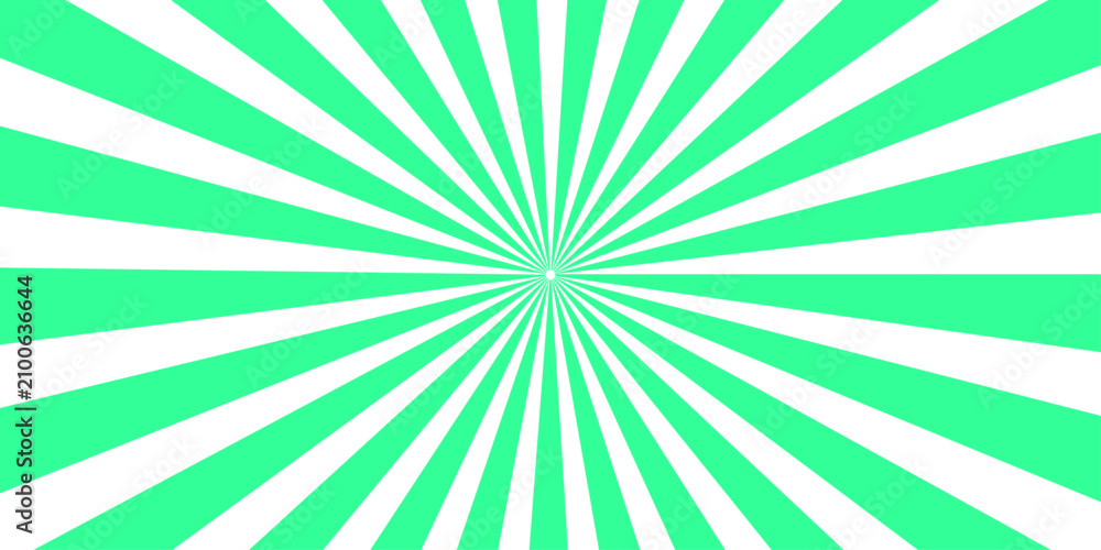Fototapeta premium A vibrant green and white radial burst creates a dynamic and energetic background, perfect for graphic design and visual elements.