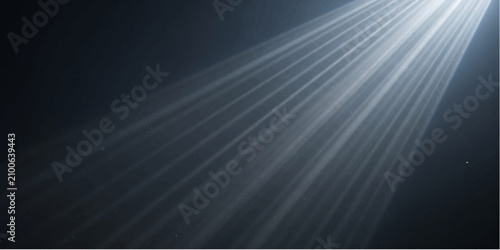Foto God rays or crepuscular rays piercing through the dark atmosphere, creating a mystical and serene ambiance, ideal for backgrounds and visual effects