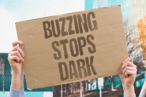 фотографія "Buzzing Stops Dark" Light hum ceased in shadow