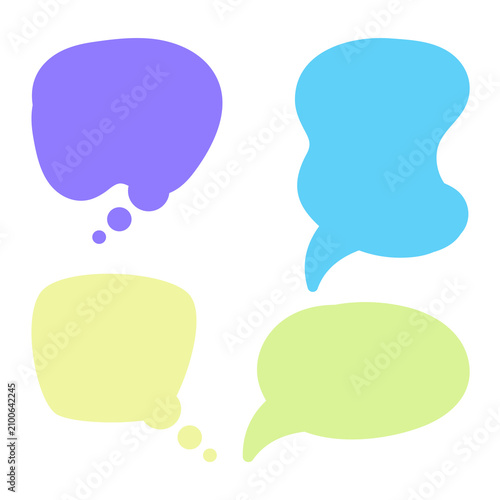 Colorful speech bubbles for conversation and communication design