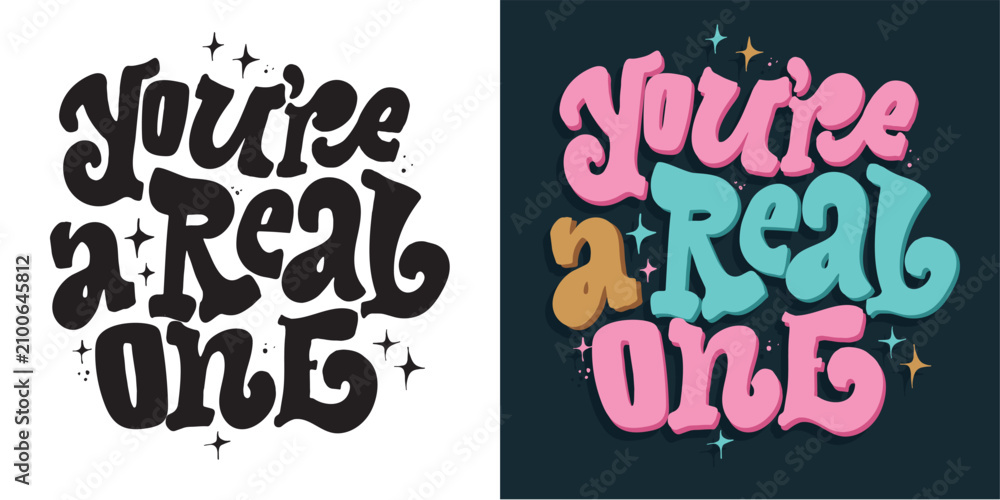 Fototapeta premium Funny trendy hand drawn doodle lettering quote. 100% hand drawn vector image.