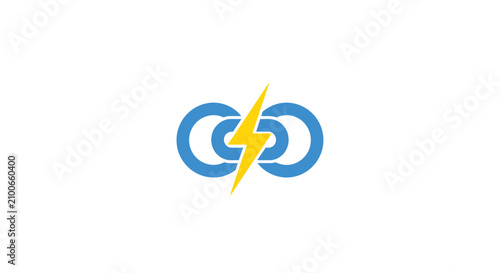 Tableau sur toile Electricity Bolt Energy Power Symbol.