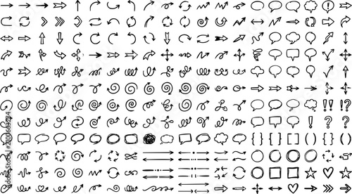 Canvas-taulu Large set of miscellaneous arrow symbols and design navigation markers with dire