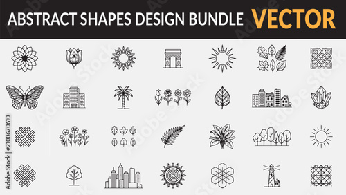 Premium Abstract Design Elements Bundle Vector