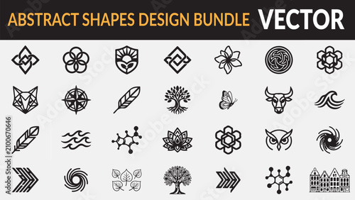 Abstract Shapes Design Bundle Vector