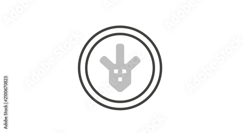 Schilderij op canvas Hand gesture in a circle sign.
