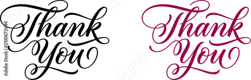 Elegant 'thank you' calligraphy stylish designs for cards gifts appreciation