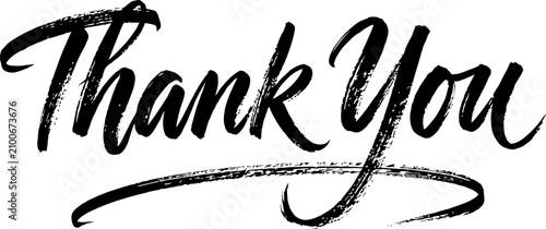 Elegant 'thank you' calligraphy perfect for cards gifts and appreciation messages