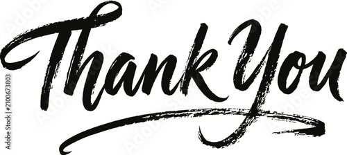 Elegant 'thank you' calligraphy perfect for cards gifts appreciation messages