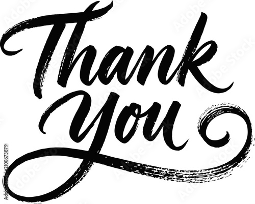 Elegant 'thank you' calligraphy perfect for cards gifts appreciation posts