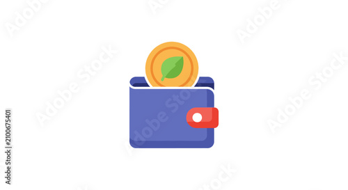 Digital illustration of a blue wallet.