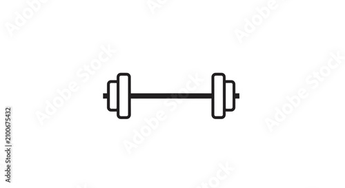 Dumbbell Icon Fitness Equipment Symbol.