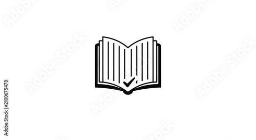 Open Book Icon Illustration.