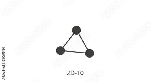 Simple black geometric triangle shape.