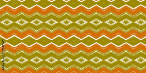 Seamless Tribal Zigzag Geometric Pattern in Earth Tone Colors