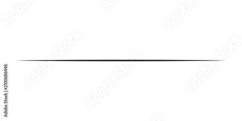 Fine elegant horizontal line divider isolated on transparent background for text spacing