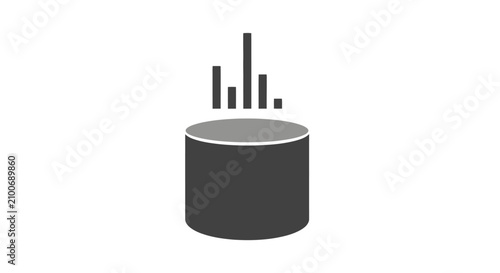 Foto Smart Speaker with Sound Waves Emitting.