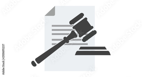 Schilderij op canvas Judge gavel and legal document.
