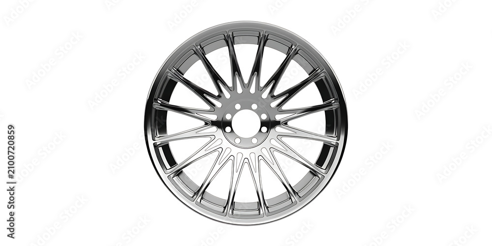 Obraz premium Forged alloy F1 wheel rim isolated on transparent background for high performance racing cars