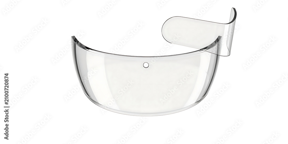 Obraz premium Clear helmet visor tear-off strip isolated on transparent background for racing driver safety