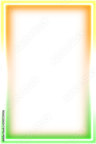 Vertical Indian Tricolor Neon Photo Frame PNG with Glowing Border on Transparent Background