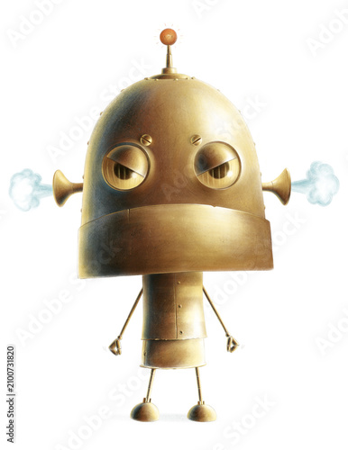 Foto Furious angry robot