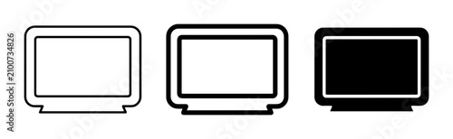 Bild auf Leinwand Computer Monitor Icons, Screen Display Symbols, Technology Interface Graphics